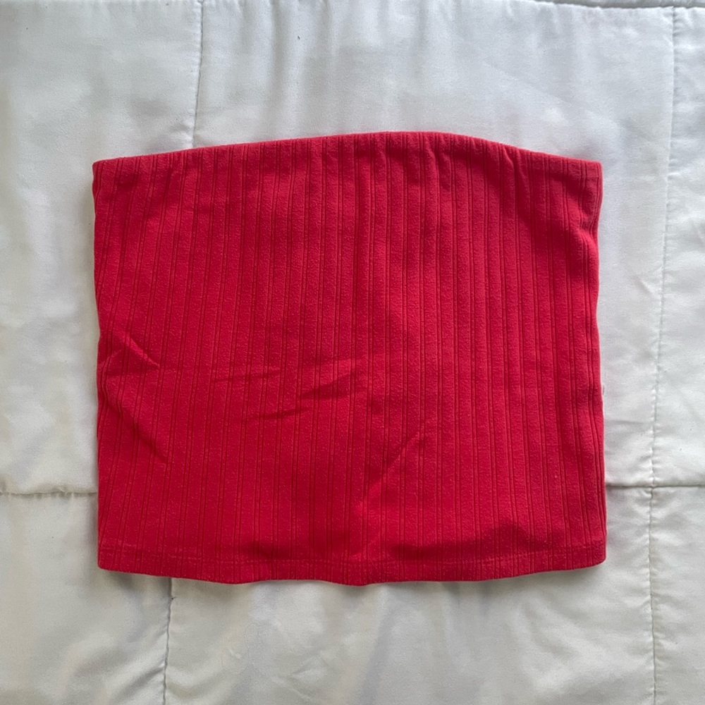 Red tube top